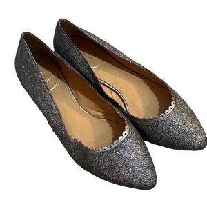 Jack Rogers Silver Flats Size 8
